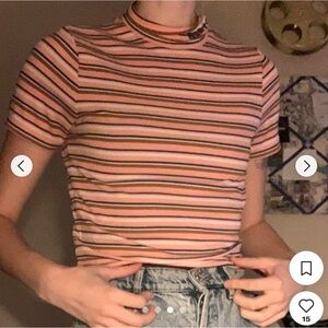 Teddy Fresh Multicolor Striped Short Sleeve Tee